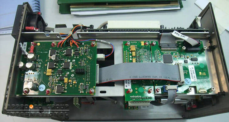 Photograph 4: Interior view of the RAPFC. No burn marks or bulges were observed on the Printed Circuit Boards (PCBs).