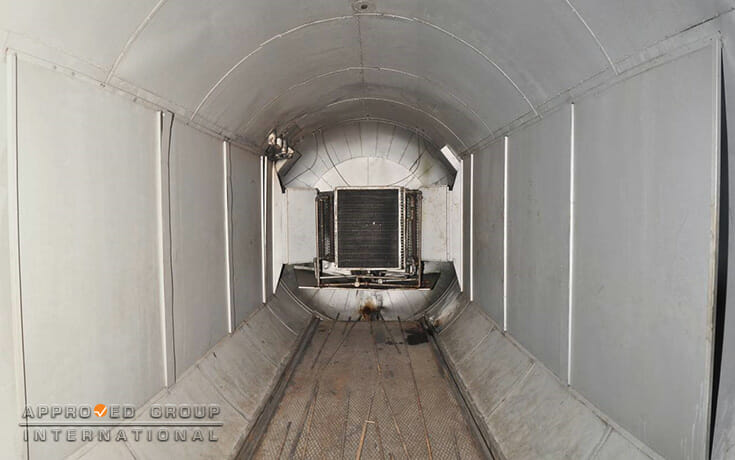 Figure 3: Interior of the autoclave that had been cleaned before the investigation.