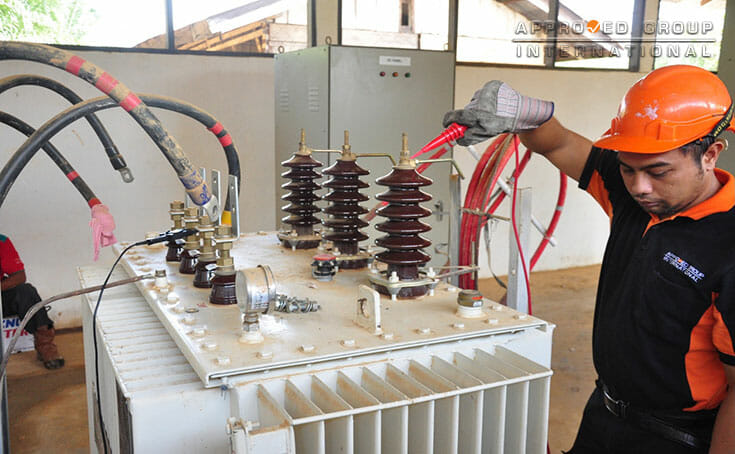 Insulation testing on the alleged damaged transformer due to lightning strike