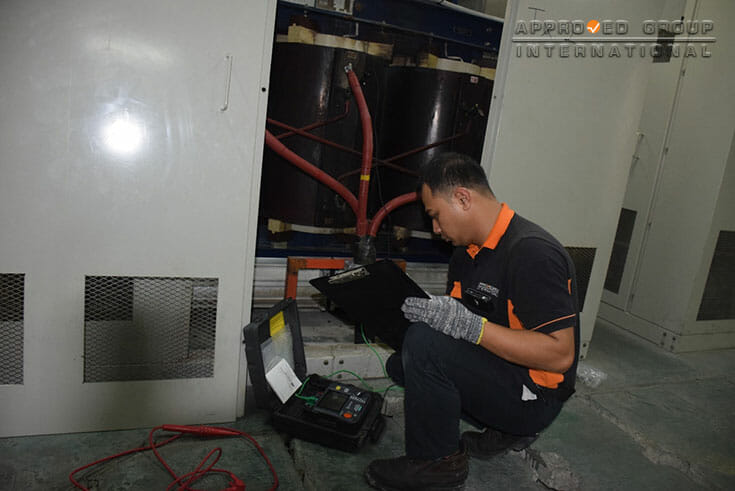 Insulation testing on the alleged damaged transformer due to water ingress