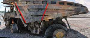 The Mechanical Drive Truck (MDT) shows a “V”-pattern on its nearside.